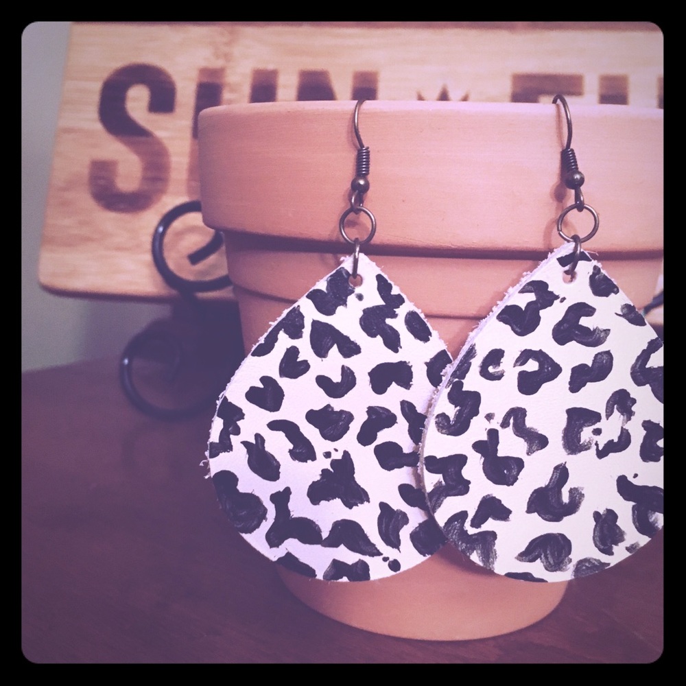Cowhide earrings